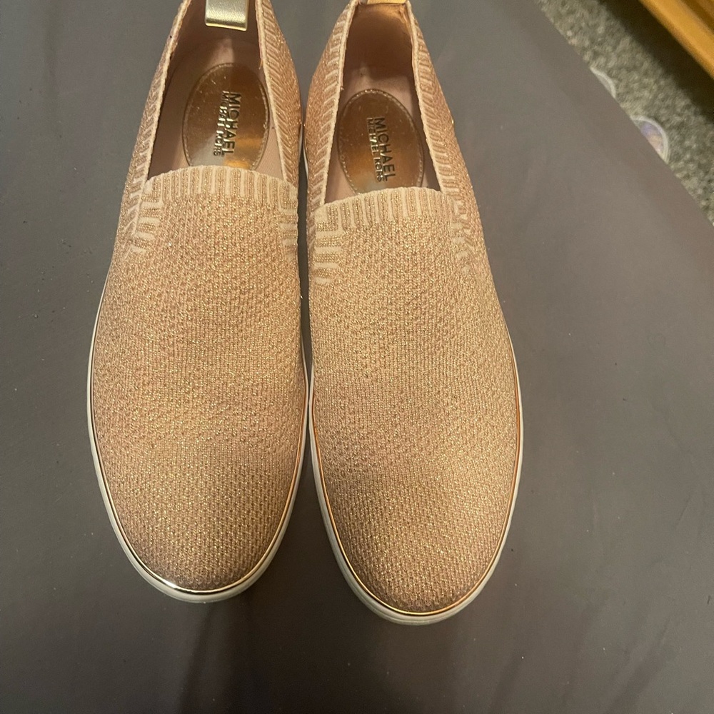 Michael Kors Women's Rose gold/pink Slip-On Sneakers